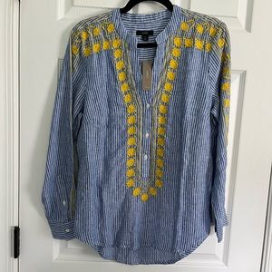 Jcrew embroidered top